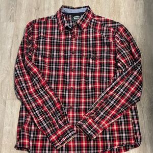 Roots Red and Black Plaid Button-Down Shirt